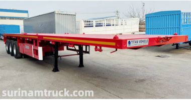 3 Axle 40 Foot Flat Bed Semi Trailer will be sent to Suriname
