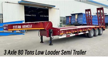 3 Axle 80 Tons Low Loader Semi Trailer will export to Suriname Paramaribo