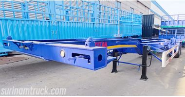 2 Axle 40 Foot Sliding Skeletal Trailer will be sent to Suriname