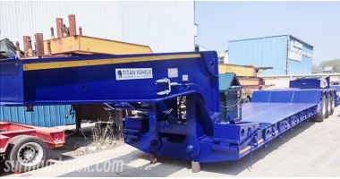80 Tons Removable Gooseneck Lowboy Trailer will be sent to Suriname