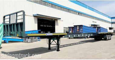 Tri Axle Extendable Flat Deck Trailer will be sent to Suriname