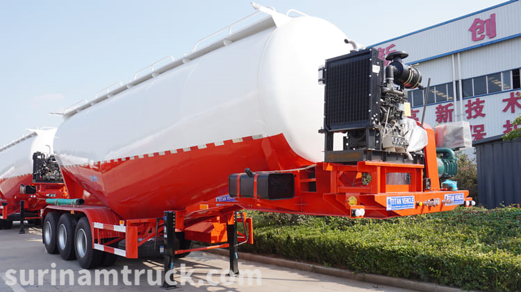 Tri Axle Bulk Cement Trailer for Sale in Suriname Paramaribo