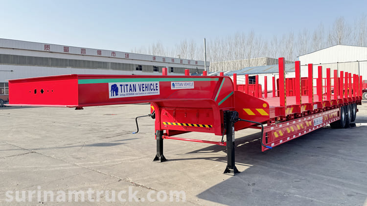 3 Axle Lowbed Semi Trailer for Sale in Suriname Paramaribo 