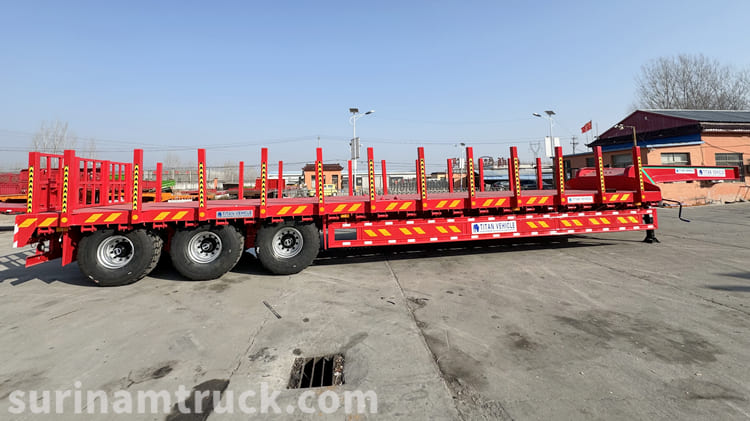 3 Axle Lowbed Semi Trailer for Sale in Suriname Paramaribo 