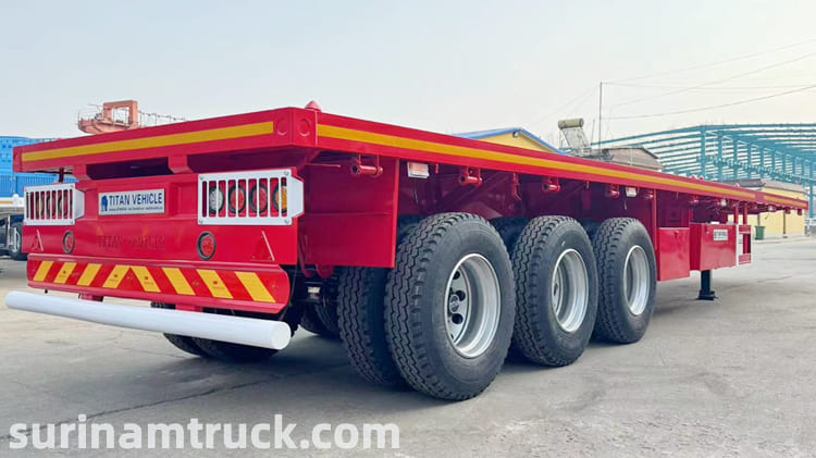 3 Axle 40 Foot Flat Bed Semi Trailer for Sale in Suriname