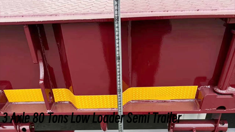 3 Axle 80 Tons Low Loader Semi Trailer for Sale in Suriname Paramaribo