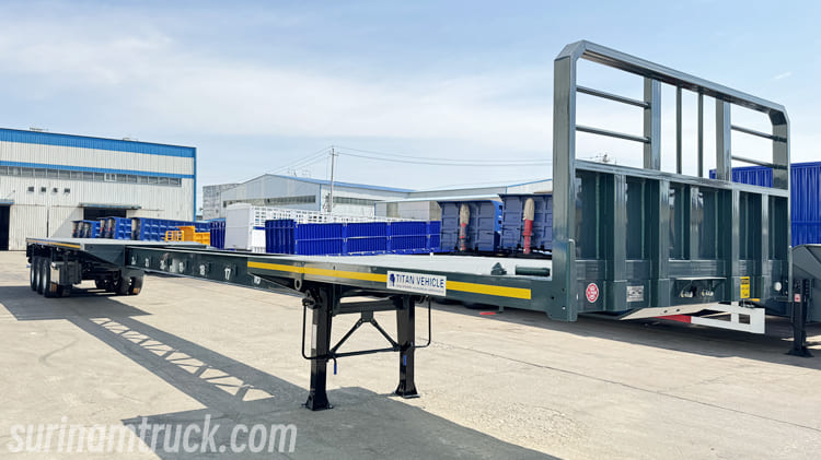 Tri Axle Extendable Flat Deck Trailer for Sale in Suriname 
