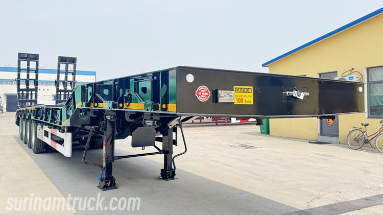100 Tons Low Bed Semi Trailer for Sale in Suriname