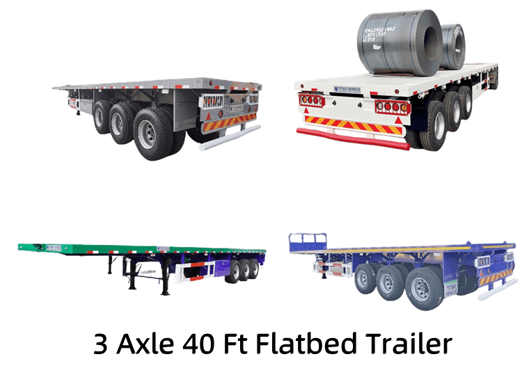 3 axle 40 ft flatbed semi trailer for sale in Suriname