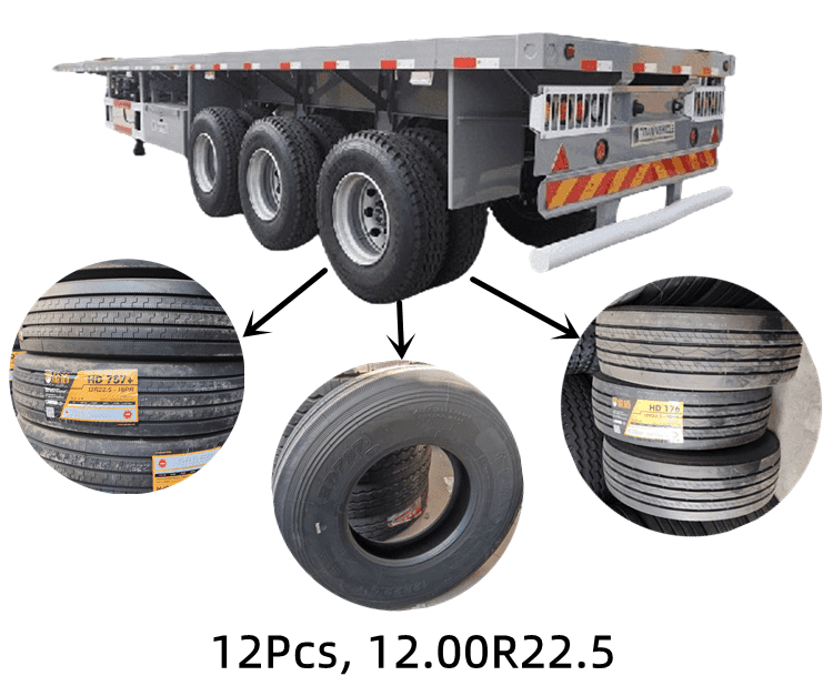 3 axle 40 ft flatbed semi trailer for sale in Suriname