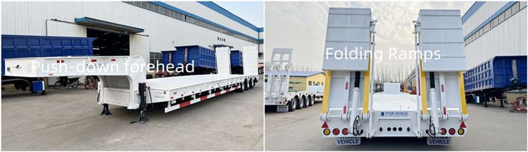Tri Axle 80 Tons Low Bed Truck Trailer Price in Suriname Comovina