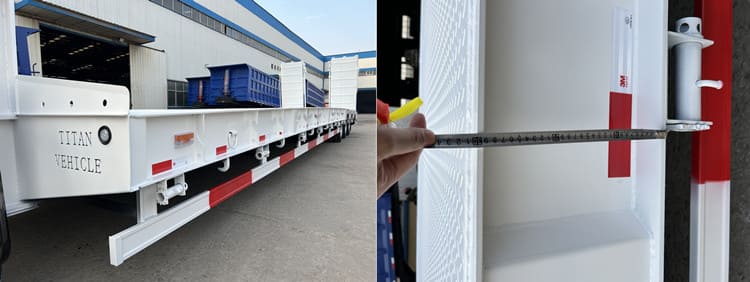 Tri Axle 80 Tons Low Bed Truck Trailer Price in Suriname Comovina