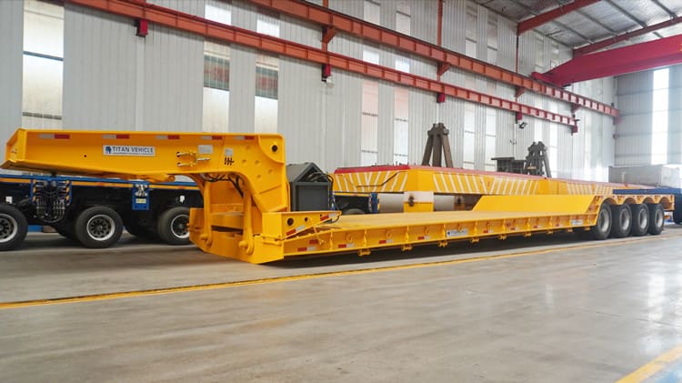 80 Tons Removable Gooseneck Lowboy Trailer for Sale in Suriname