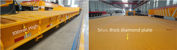 80 Tons Removable Gooseneck Lowboy Trailer for Sale in Suriname