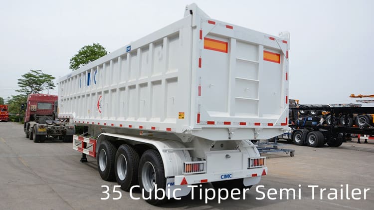 CIMC Tri Axle 35 Cubic Tipper Semi Trailer Price in Suriname