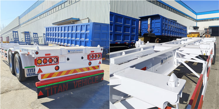 2 Axle 40 Foot Container Skeletal Trailer for Sale in Suriname Paramaribo
