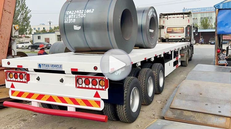 3 Axle 40 Feet Large Flatbed Trailer for Sale