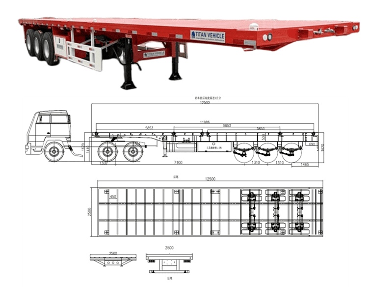 Flatbed Semi Traile for Sale in Suriname