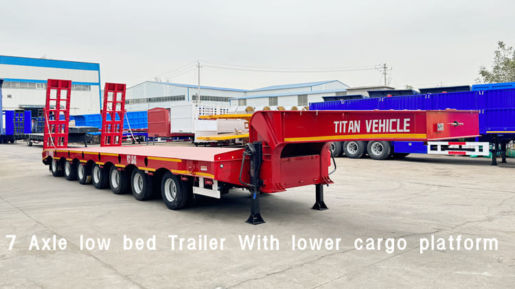 100 Ton Low Low Bed Trailer for Sale in Suriname Paramaribo