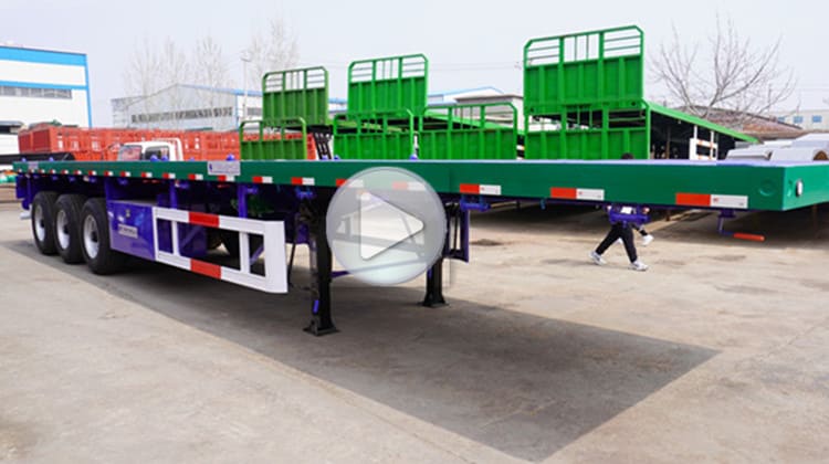 Tri Axe 40 Foot Flatbed Semi Trailer for Sale