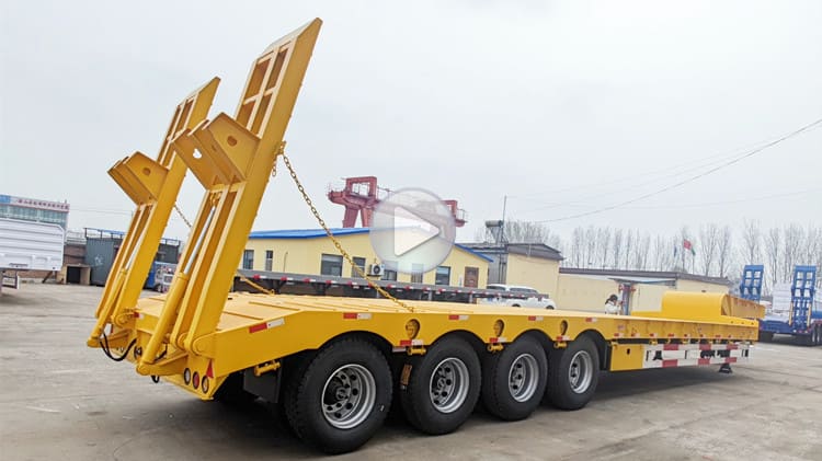 4 Axle 100 Tons Low Loader Truck Semi Trailer for Sale in Wanika Suriname