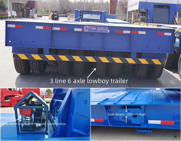 3 Line 6 Axle RGN Lowboy Trailers for Sale in Suriname
