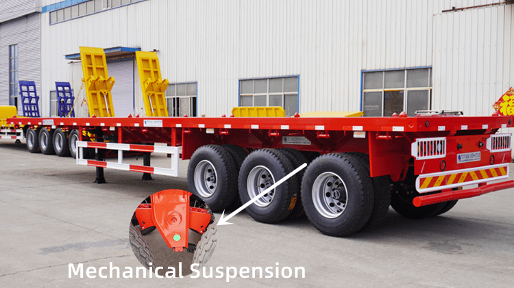 Tri Axle 40Ft Flatbed Container Trailer for Sale in Suriname 