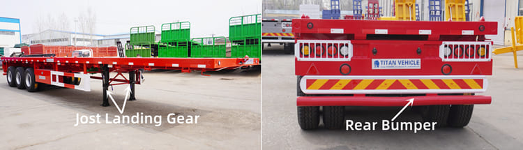 Tri Axle 40Ft Flatbed Container Trailer for Sale in Suriname 