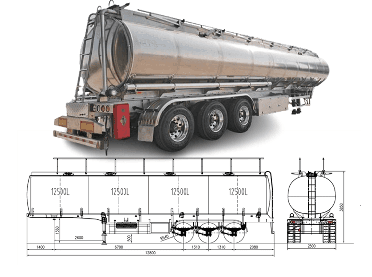 Tri Axle Aluminum Petrol Tanker Price in Suriname Paramaribo