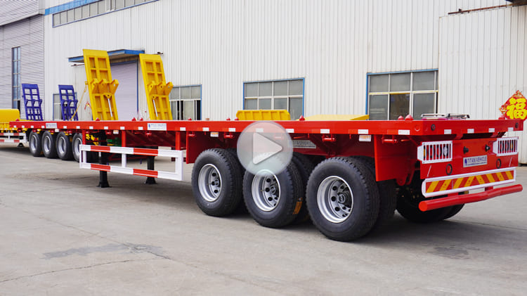 Tri Axle 40Ft Flatbed Container Trailer for Sale in Suriname
