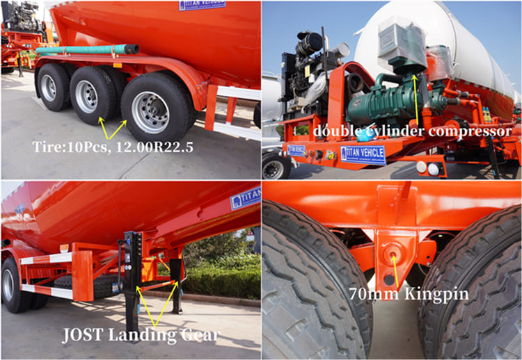 Tri Axle Bulk Cement Trailer | Cement Bulk Carrier for Sale in Suriname Paramaribo