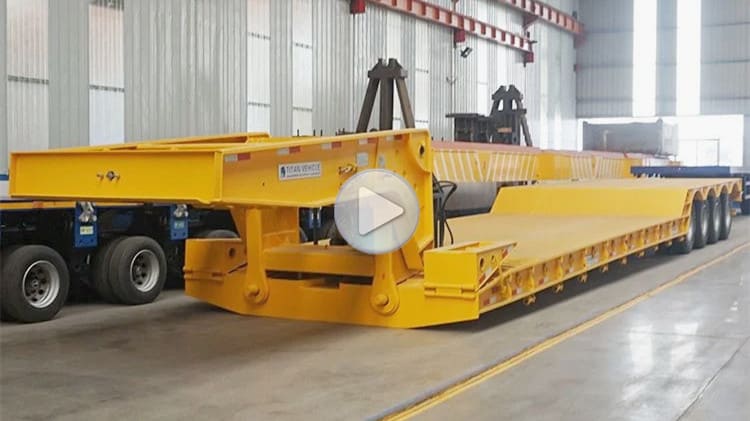 80 Tons Removable Gooseneck Lowboy Trailer for Sale in Suriname