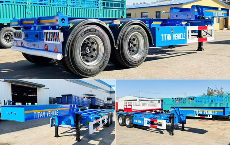 2 Axle 20Ft Gooseneck Container Chassis Trailer for Sale in Suriname