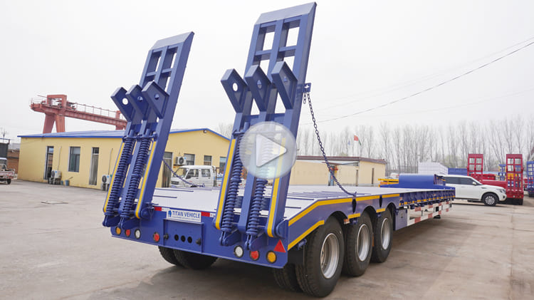 3 Axle 80 Tons Semi Truck Low Loader Trailer Price in Suriname