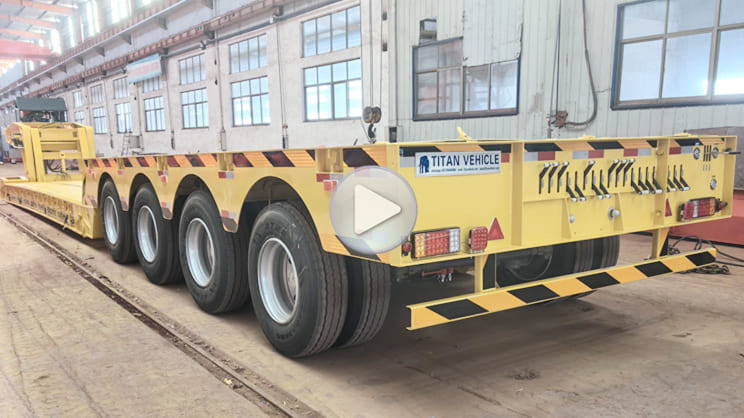 4 Axle 70 Ton Lowboy Trailer for Sale Transport in Suriname Paramaribo