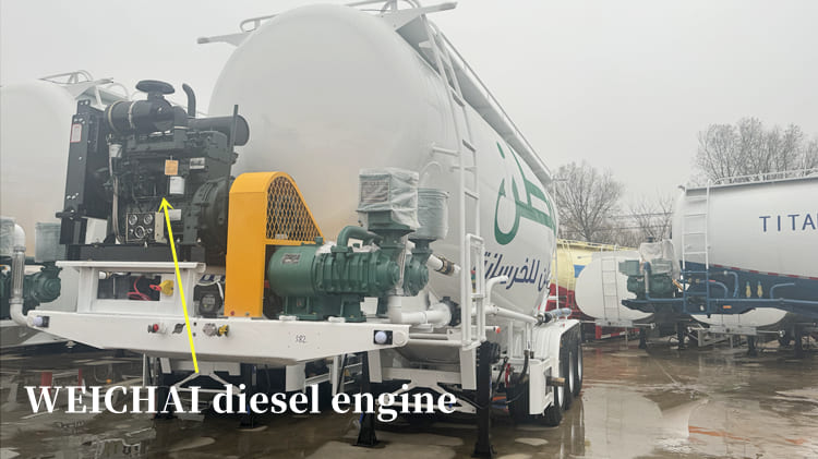 Pneumatic Tank Trailer for Sale | Dry Bulk Trailer Price in Suriname Paramaribo