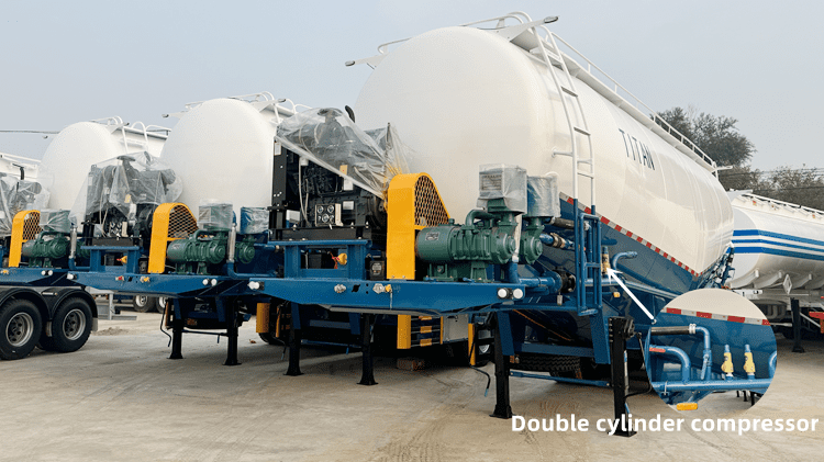 Tri Axle 40CBM Pneumatic Tanker Trailer | Pneumatic Trailer for Sale in Suriname
