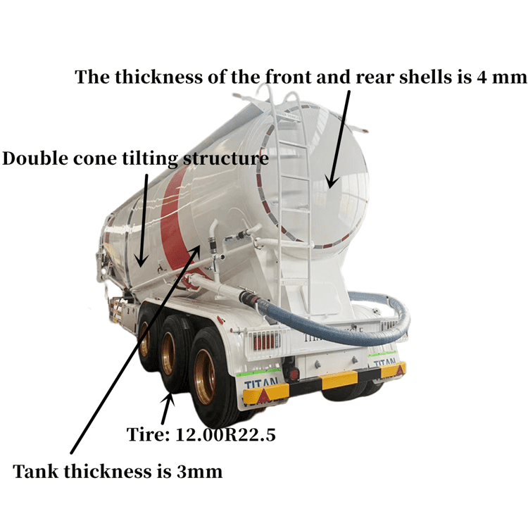 Tri Axle Silo Cement Bulker Trailer for Sale in Suriname