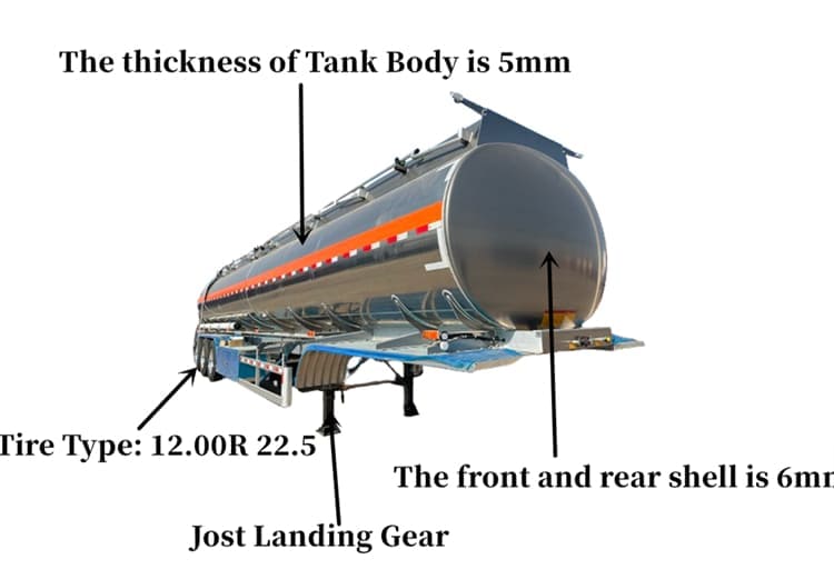 3 Axle 50000 Liters Aluminum Tanker Trailer for sale in Suriname