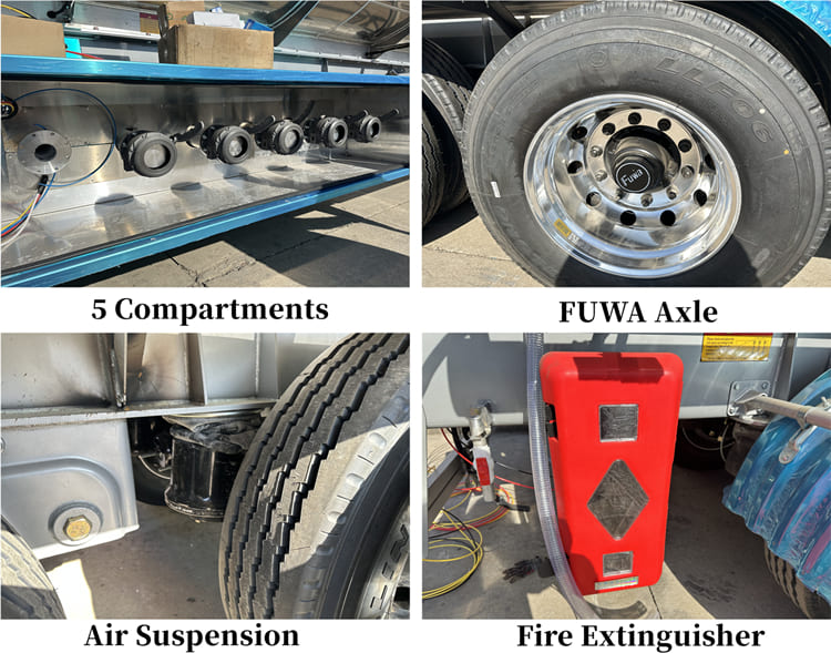 3 Axle 50000 Liters Aluminum Tanker Trailer for sale in Suriname 