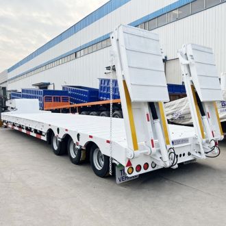 80 Tons Low Bed Truck Semi Trailer
